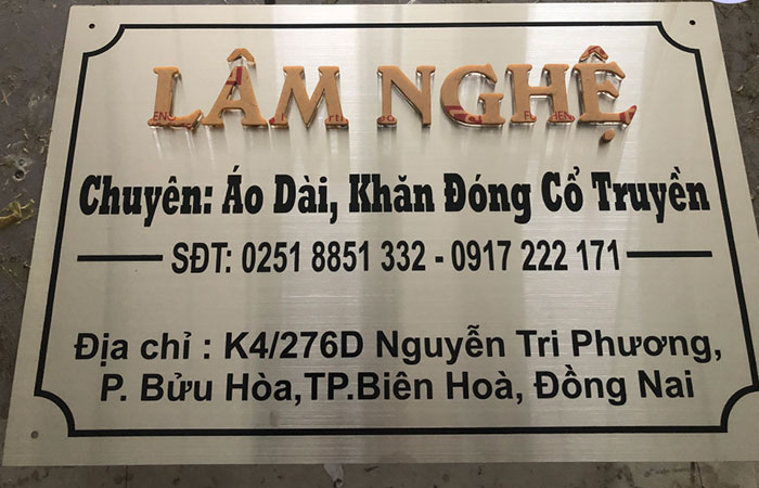 Bảng hiệu inox